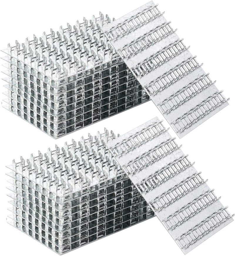 MOZCORN 20 Pack Truss Plates 4x6 Inch, Pronged Truss Mending Plate with Nail Teeth, Mending Plate for Wood Truss Roofing Brackets Connector - Image 1